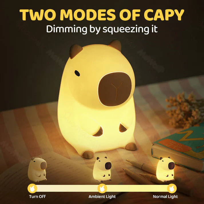Cute Capybara Night Light Children's Silicone Lamp