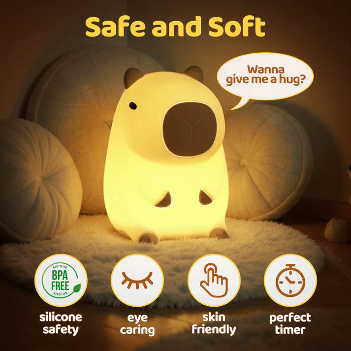 Cute Capybara Night Light Children's Silicone Lamp